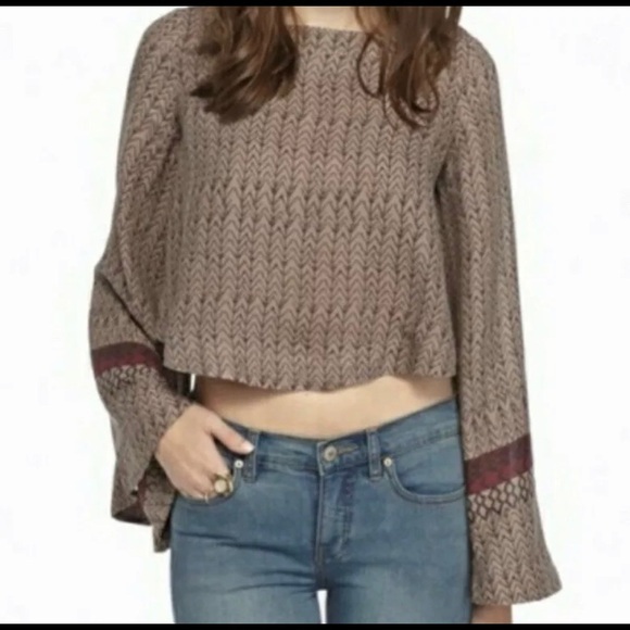 Free People Tops - Free People Womens Blouse Boho With Bell Sleeves